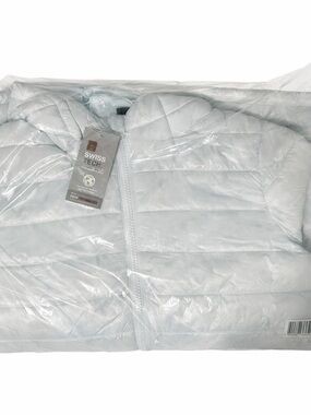 Swiss Tech Pale Blue Lightweight Packable Puffer Jacket